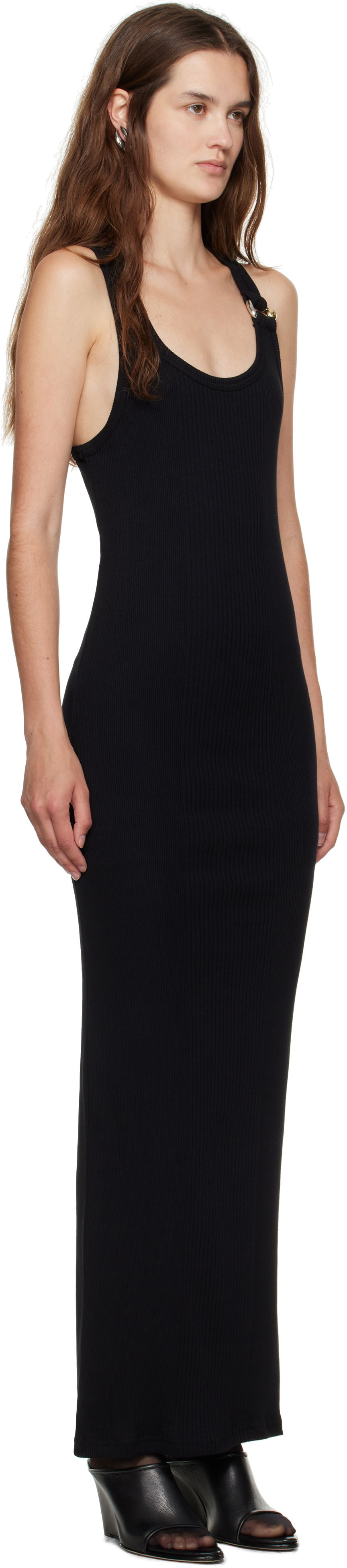 Kjole Jean Paul Gaultier Jean Paul Gaultier 'The Piercing' Maxi Dress Sort | 25/03-W-DR067-J014-00, 1