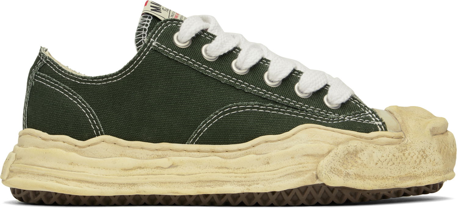 Sneakers og sko Maison MIHARA YASUHIRO Hank OG Dyed Sole Canvas Low-Top Grøn | A13FW733, 0