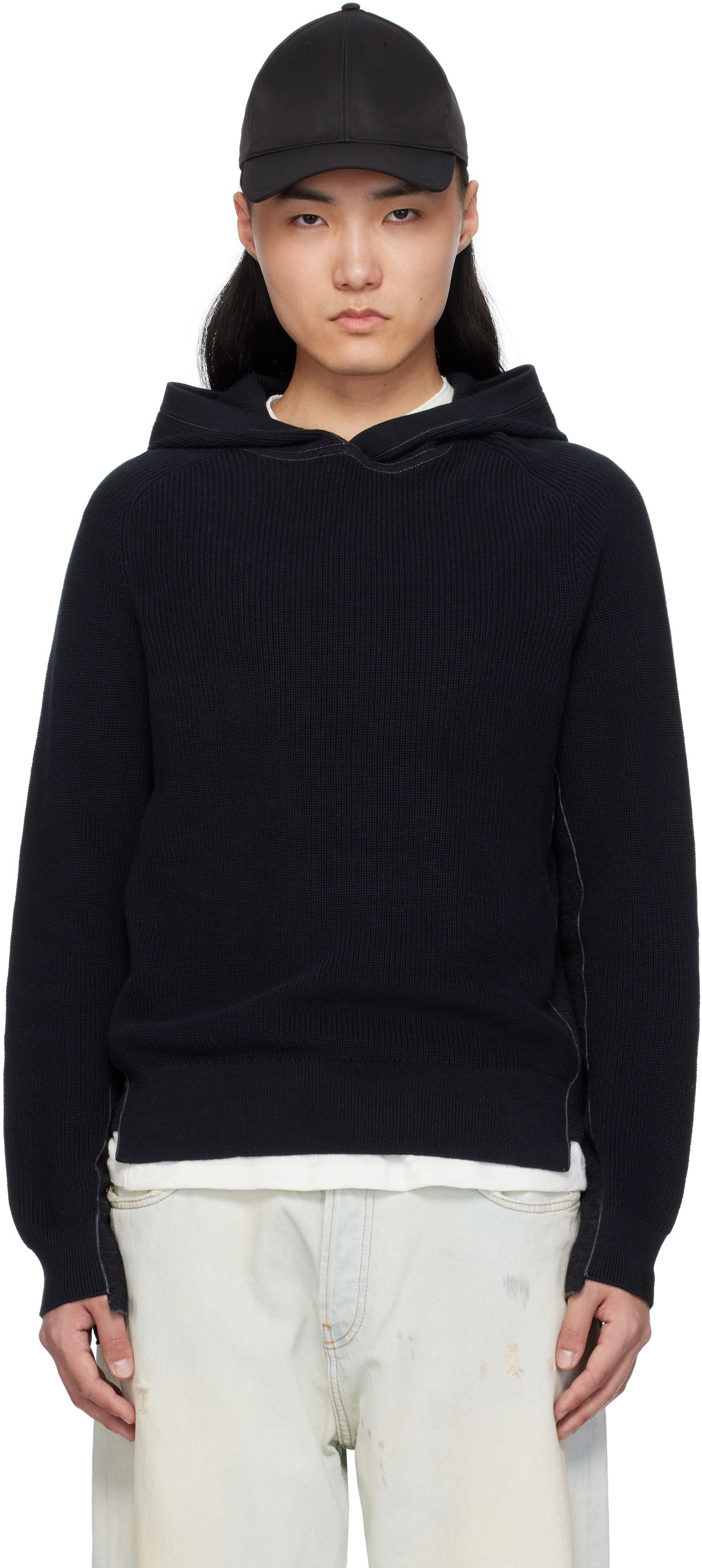 Sweater rag & bone rag & bone Gabe Spliced Hoodie Mørkeblå | MBS25S026SD26, 0