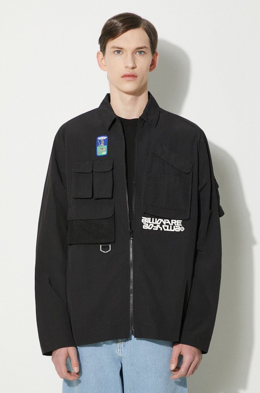 Skjorte BILLIONAIRE BOYS CLUB Billionaire Boys Club Multi Pocket Overshirt Sort | B24239, 0