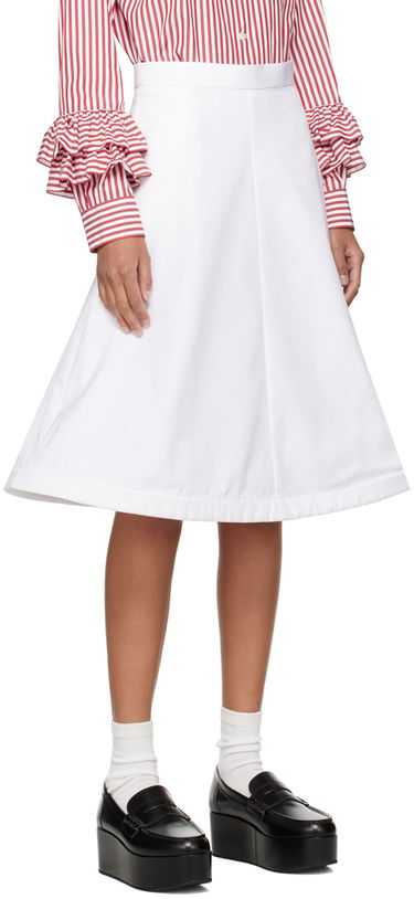 Nederdel Comme des Garçons Comme des Garçons Girl Wire Midi Skirt Hvid | NM-S008-051, 1