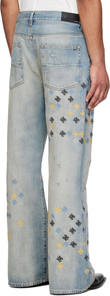 Jeans AMIRI AMIRI MA Quad Embroidered Flare Jeans Blå | AMDNFR1015, 2