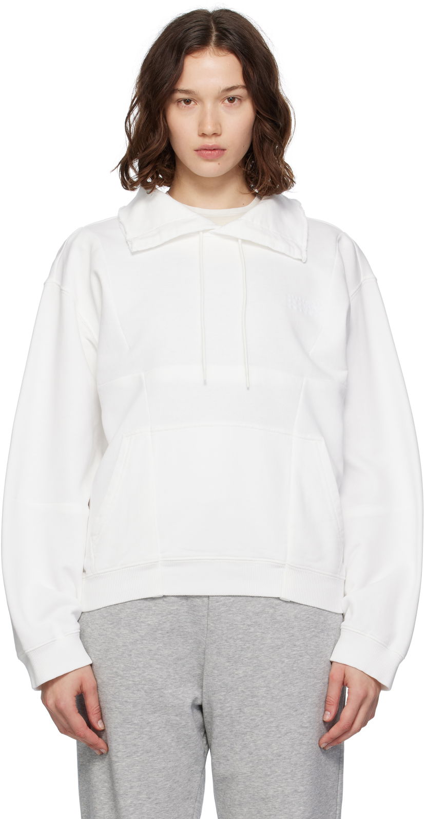 Sweatshirt Maison Margiela MM6 Maison Margiela Collared Sweatshirt Hvid | S52GU0245 M25014