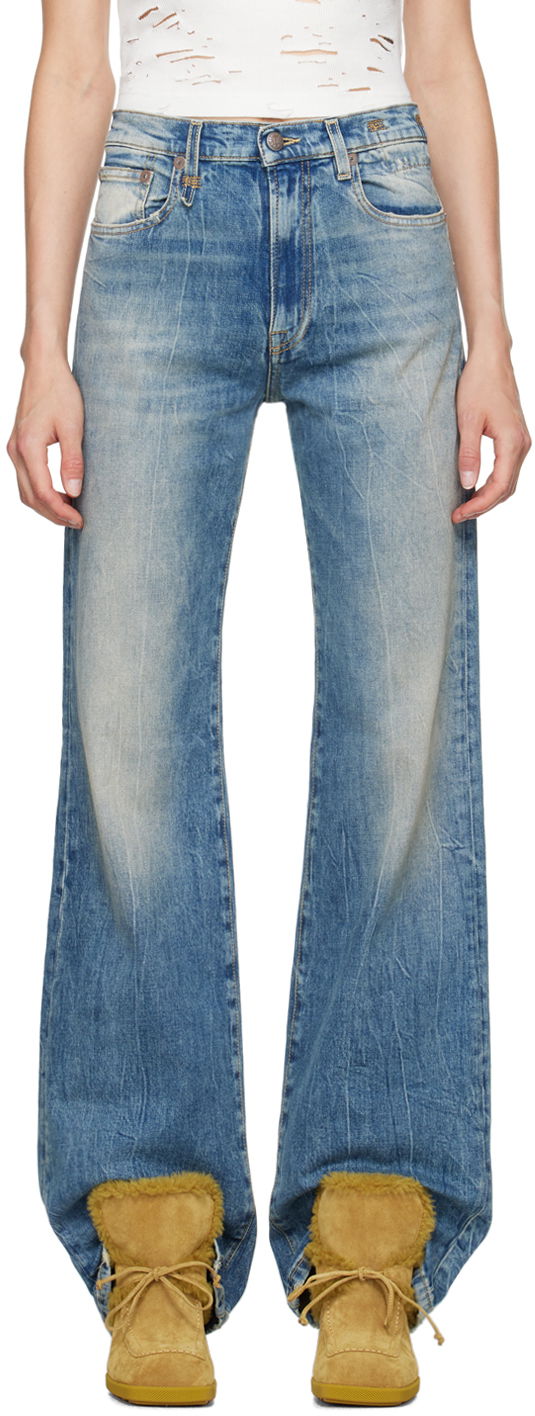 Jeans R13 R13 Jane Wide Leg Jeans Blå | R13W7020 D081A, 0