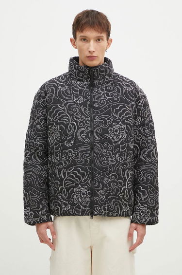 Puffer jakke KENZO Black Tiger Print Down Jacket Sort | FE65OU1439NN.99, 0