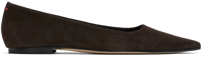 Kjole Aeyde Aeyde Cassy Suede Ballerina Flats Brun | A11-FL-SNDP8 FL130-FW24-953-017, 0