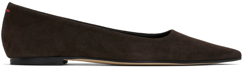 Kjole Aeyde Aeyde Cassy Suede Ballerina Flats Brun | A11-FL-SNDP8 FL130-FW24-953-017