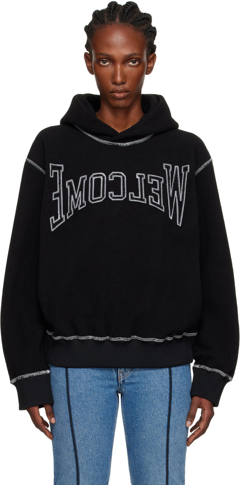 Sweatshirt Maison Margiela MM6 Maison Margiela 'Welcome' Fleece Hoodie Sort | S52GU0243 M20126
