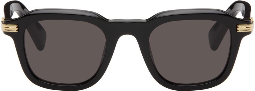 Solbriller Cartier Première Square-frame Sunglasses with Gold-tone Accents Sort | CT0536S-001
