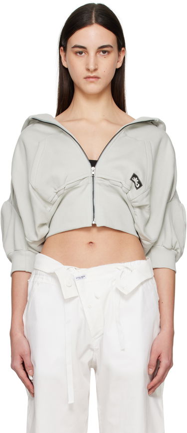 Sweatshirt Ottolinger Ottolinger Cropped Short Sleeve Hoodie Grå | 11560011502, 0