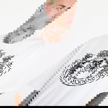 T-shirt Pleasures PLEASURES Skull Crest Heavyweight T-Shirt Hvid | P25JC009-WHITE, 1