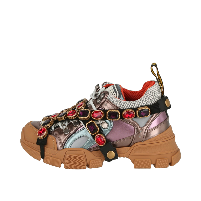 Sneakers og sko Gucci Flashtrek Crystal Metalic W Brun | 537133 DOR60 8266