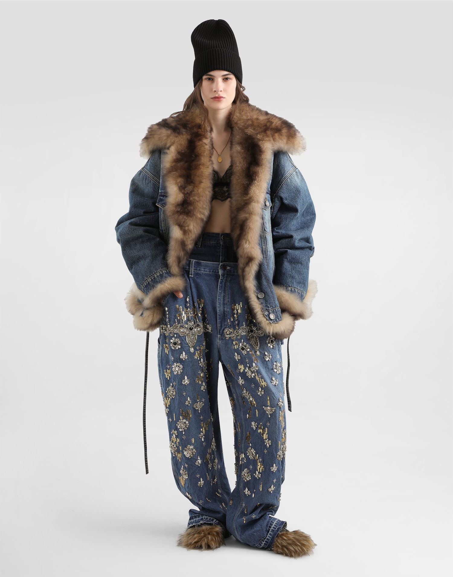 Jeans Dolce & Gabbana Dolce & Gabbana 5-pocket Embroidered Jeans Blå | FTDF9ZG8OG1S9001, 1