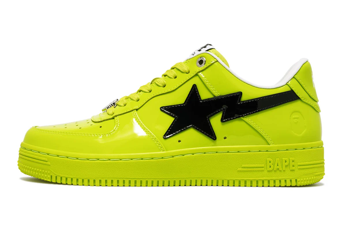 Sneakers og sko BAPE Bape Sta #2 Yellow/Black Grøn | 0ZXSHM191302M-YEL, 1