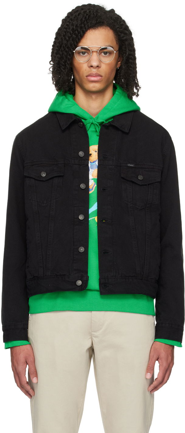 Jakke Polo by Ralph Lauren Trucker Denim Jacket Sort | 710833150003, 0