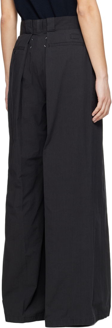 Bukser Maison Margiela Maison Margiela Pleated Wide-Leg Trousers Sort | S51KA0601 M35289, 2