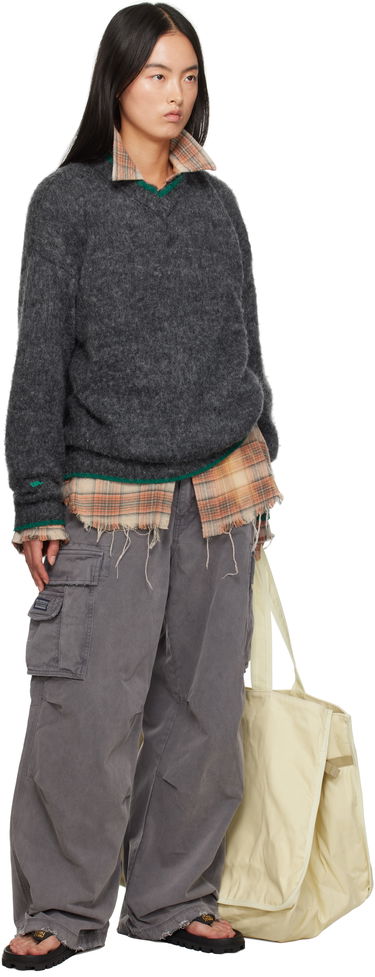 Sweater ERL Overwashed Pilling Sweater Grå | ERL09N005, 4