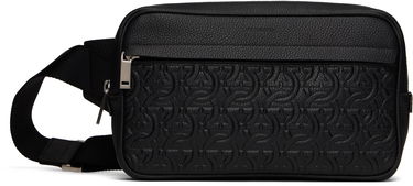 Taljetaske FERRAGAMO Ferragamo Gancini Embossed Leather Belt Bag Sort | 769479, 0