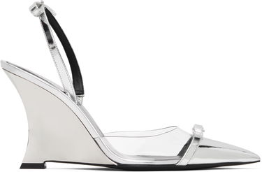 Sneakers og sko Versace Metallic Wedge Heels with Ribbon Strap Metalisk | 1016194_1A10007_2T08P, 0