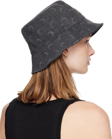 Hat Marine Serre Marine Serre Moon Laser Denim Bucket Hat Sort | UHG030ACDEN0006, 2