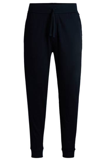 Joggingbukser BOSS Cotton-Terry Tracksuit Bottoms Sort | 50527454
