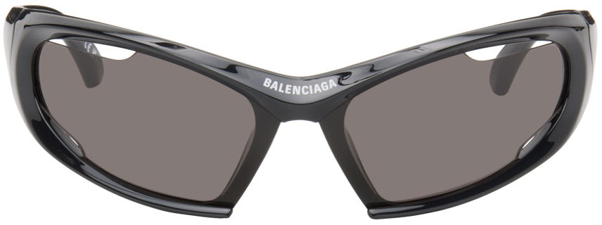 Solbriller Balenciaga Dynamo Rectangle Sunglasses Sort | BB0318S, 0