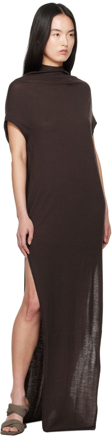 Kjole Rick Owens Rick Owens Hollywood SL Crater Maxi Dress Brun | RP01E7602 M, 3