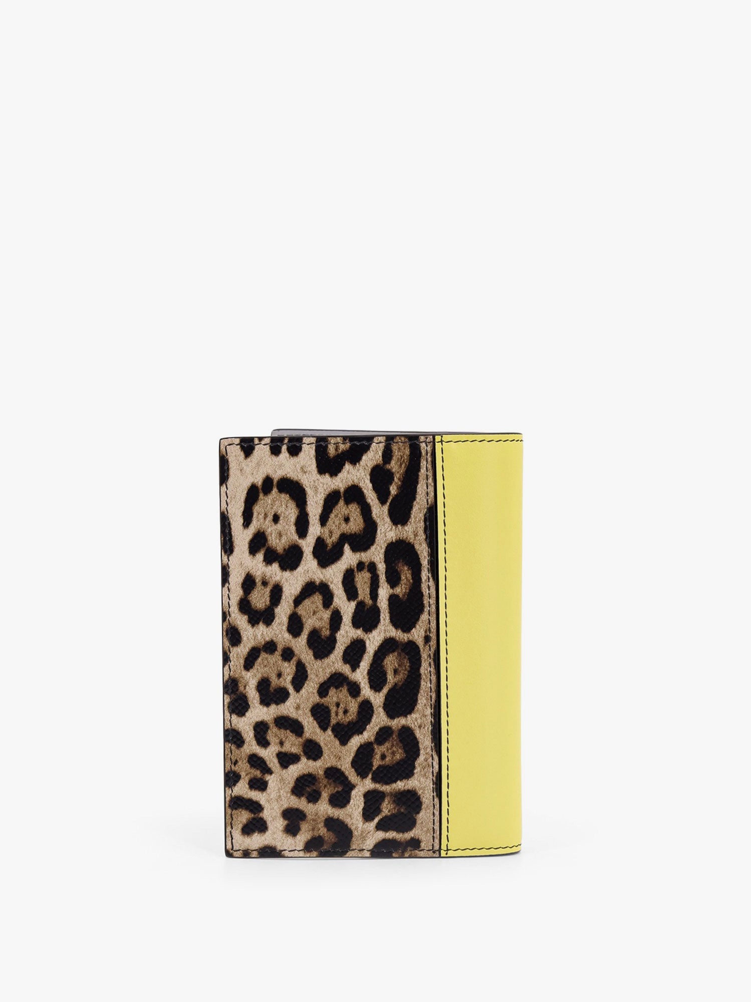 Tegnebog Dolce & Gabbana Dolce & Gabbana Leopard Print and Acid Yellow Passport Holder Flerfarvet | BP2215A6N738Z857, 1