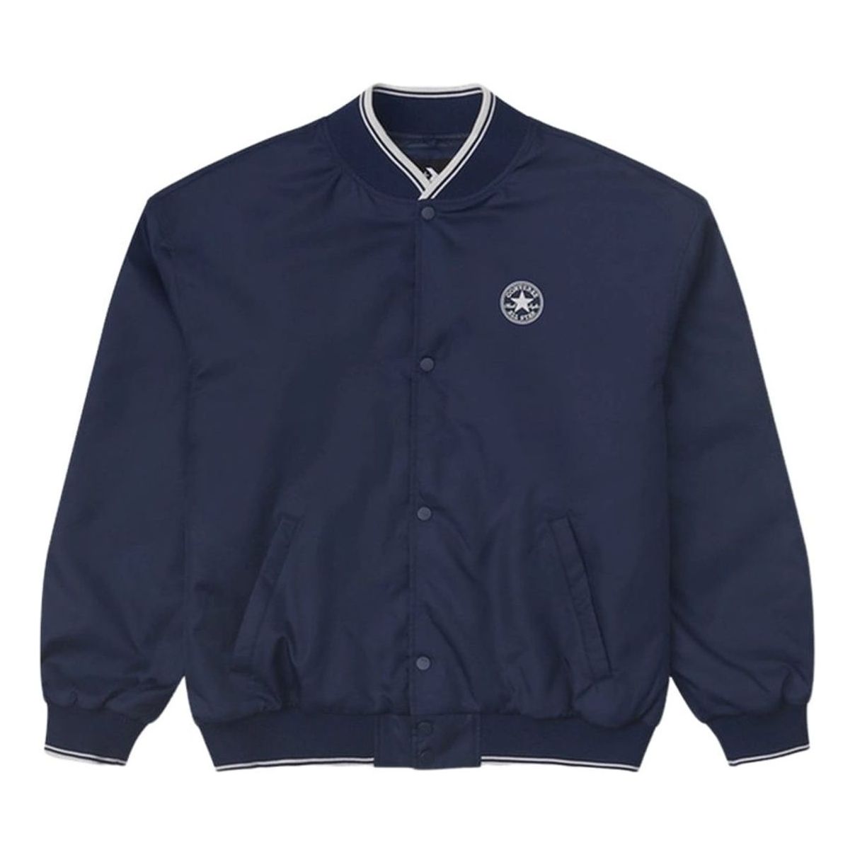 Bomberjakke Converse Logo Baseball Jacket Blå | 10025987-A02, 0