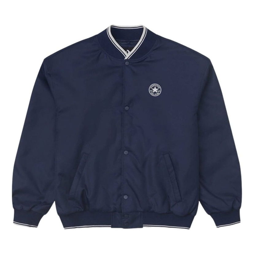 Bomberjakke Converse Logo Baseball Jacket Blå | 10025987-A02