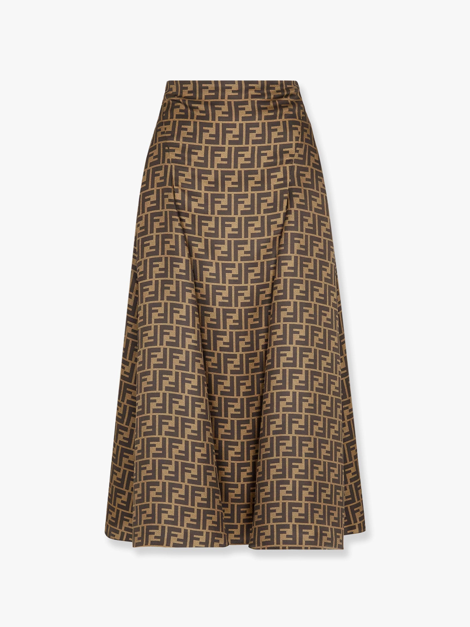 Nederdel FENDI Fendi FF Vertigo A-Line Midi Skirt Brun | FQ7601A8G3F1440, 0