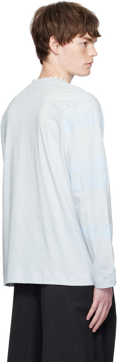 T-shirt Simone Rocha Simone Rocha Daisy Chain Print Long Sleeve T-shirt Blå | 5194P47P48-M 0569, 2