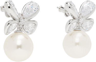 Øreringe SHUSHU/TONG YVMIN Edition Zirconia Butterfly Pearl Stud Earrings Hvid | 24720WHT00DN2, 1