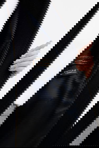 Jakke Samsoe Samsoe ALMA Wool Cape Jacket Mørkeblå | F23300184, 6