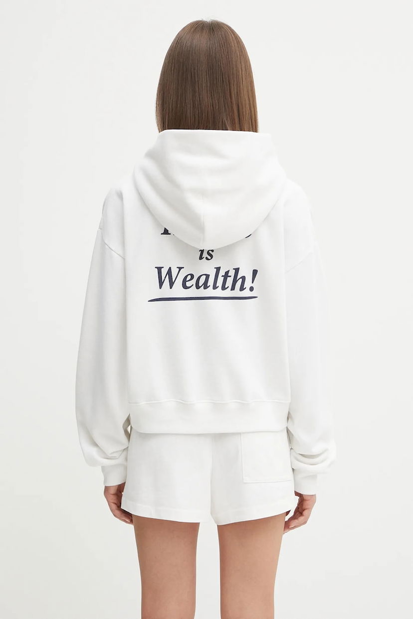 Sweatshirt Sporty & Rich Sporty & Rich Health Is Wealth Soft Cropped Hoodie Hvid | ST085625006WH01