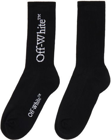 Sokker Off-White Off-White Mid Calf Socks with Logo Sort | OMRA085C99KNI0011001, 1