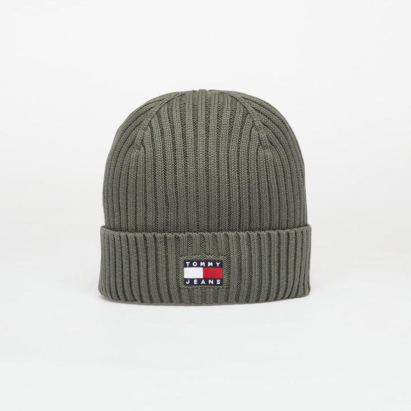 Beanie Tommy Hilfiger Hat Tommy Jeans Heritage Core Beanie Pewter Green Universal Grøn | AM0AM13669 MRH