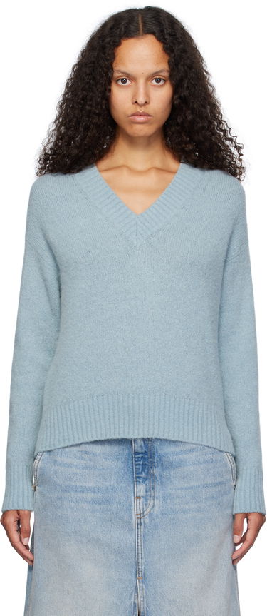 Sweater Max Mara Weekend Max Mara Visita V-Neck Sweater Blå | 2425366102600 MM12053, 0