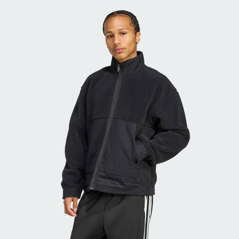 Jakke adidas Performance Premium Essentials Polar Fleece Zip-Up Jacket Sort | JY2639