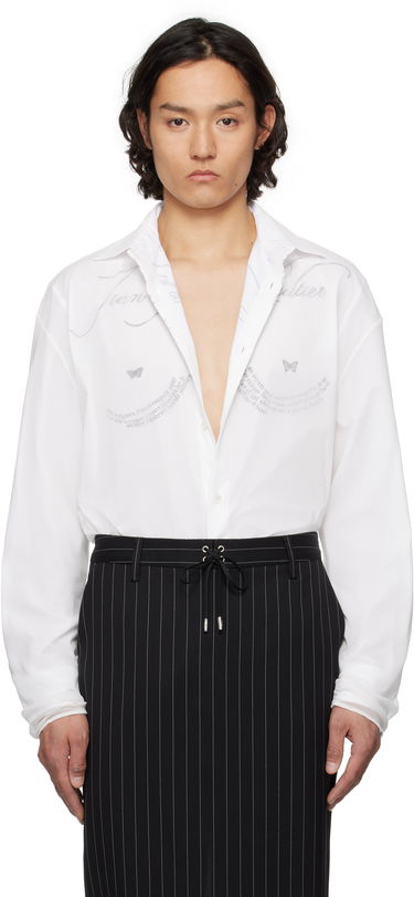 Skjorte Jean Paul Gaultier Jean Paul Gaultier 'The Tattoo Poem' Shirt Hvid | 25/34-U-CH093-C586-0001, 0