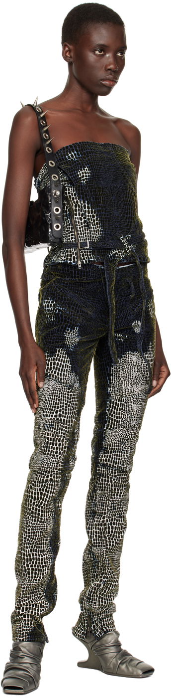 Tanktop Ottolinger Ottolinger Patterned Denim Tube Top Blå | 1704802, 3