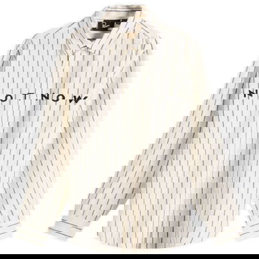 Skjorte By Parra Parra Not Now Striped Shirt, Size Large Hvid | 53435-WHT, 0