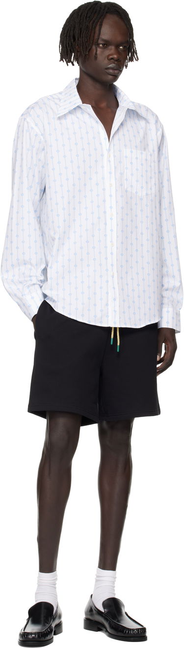 Skjorte Casablanca Casablanca Monogram Oxford Shirt Hvid | MPF25-SH-155-01, 3