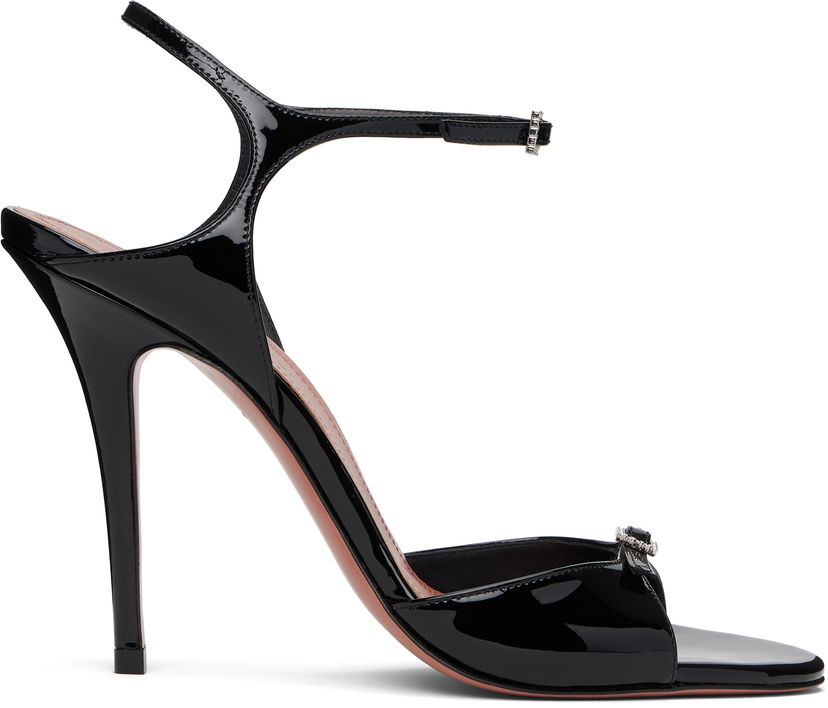 Tilbehør Amina Muaddi Amina Muaddi Adut Heeled Sandals Sort | ADUT SANDAL