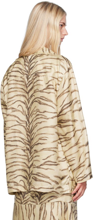 Skjorte Stella McCartney Tiger Print Shirt Beige | 6201213ES210, 2