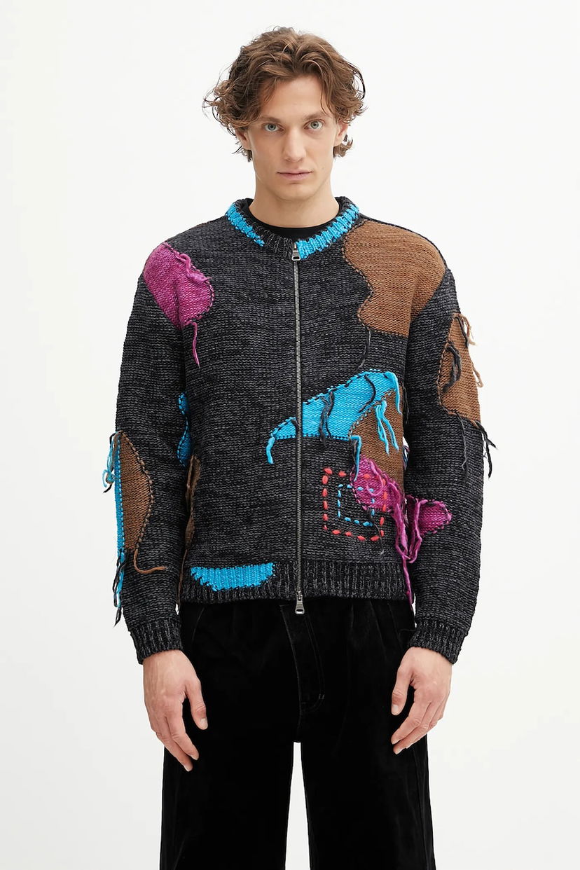 Sweater Andersson Bell Andersson Bell Intarisa Zip-Up Crewneck Cardigan Flerfarvet | atb1333u