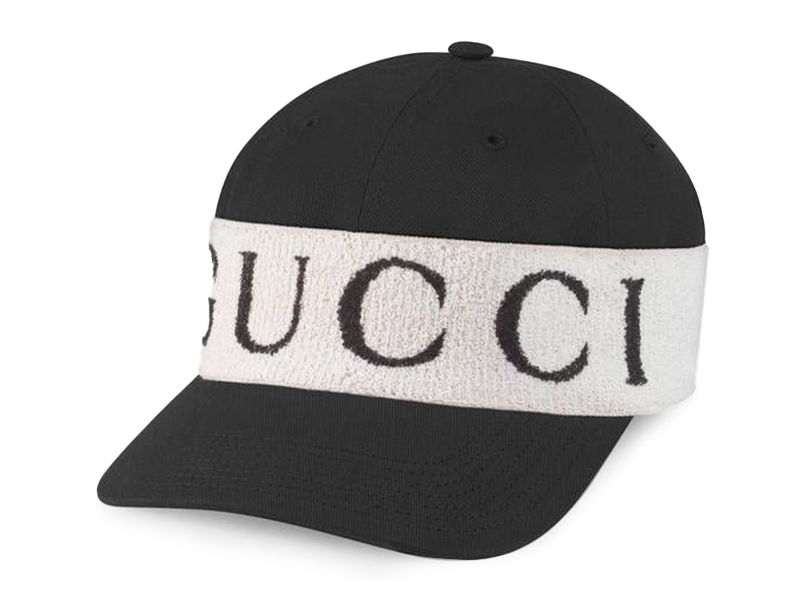 Kasket Gucci Logo Band Baseball Cap Sort | 492545 4HC56 1077, 0
