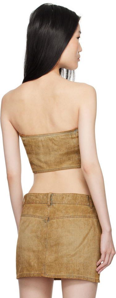 Crop top Diesel Denim Tube Top Brun | A15838 0AJET, 2