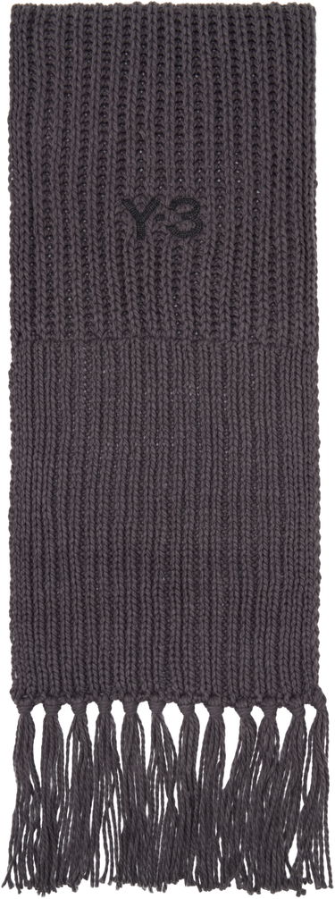 Tørklæde Y-3 Y-3 Oversized Knit Scarf with Tassels Grå | KC0413, 0