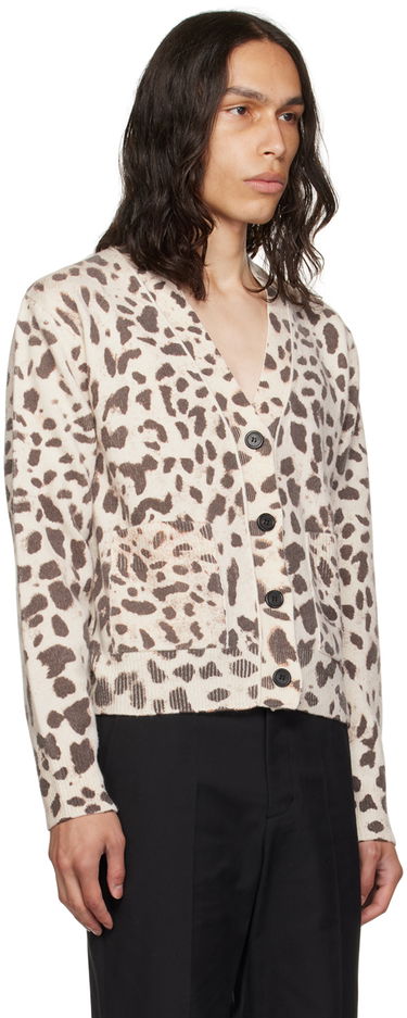 Sweater We11done We11done Y-Neck Cardigan Beige | WD-KC3-23-622-U-IV, 1